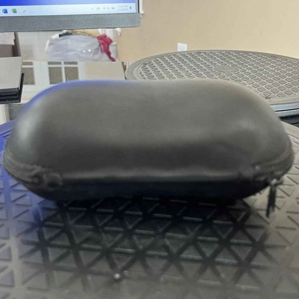 Carrera Eyeglasses Sunglasses Case Black Hard Shell Zip Travel Protective Case